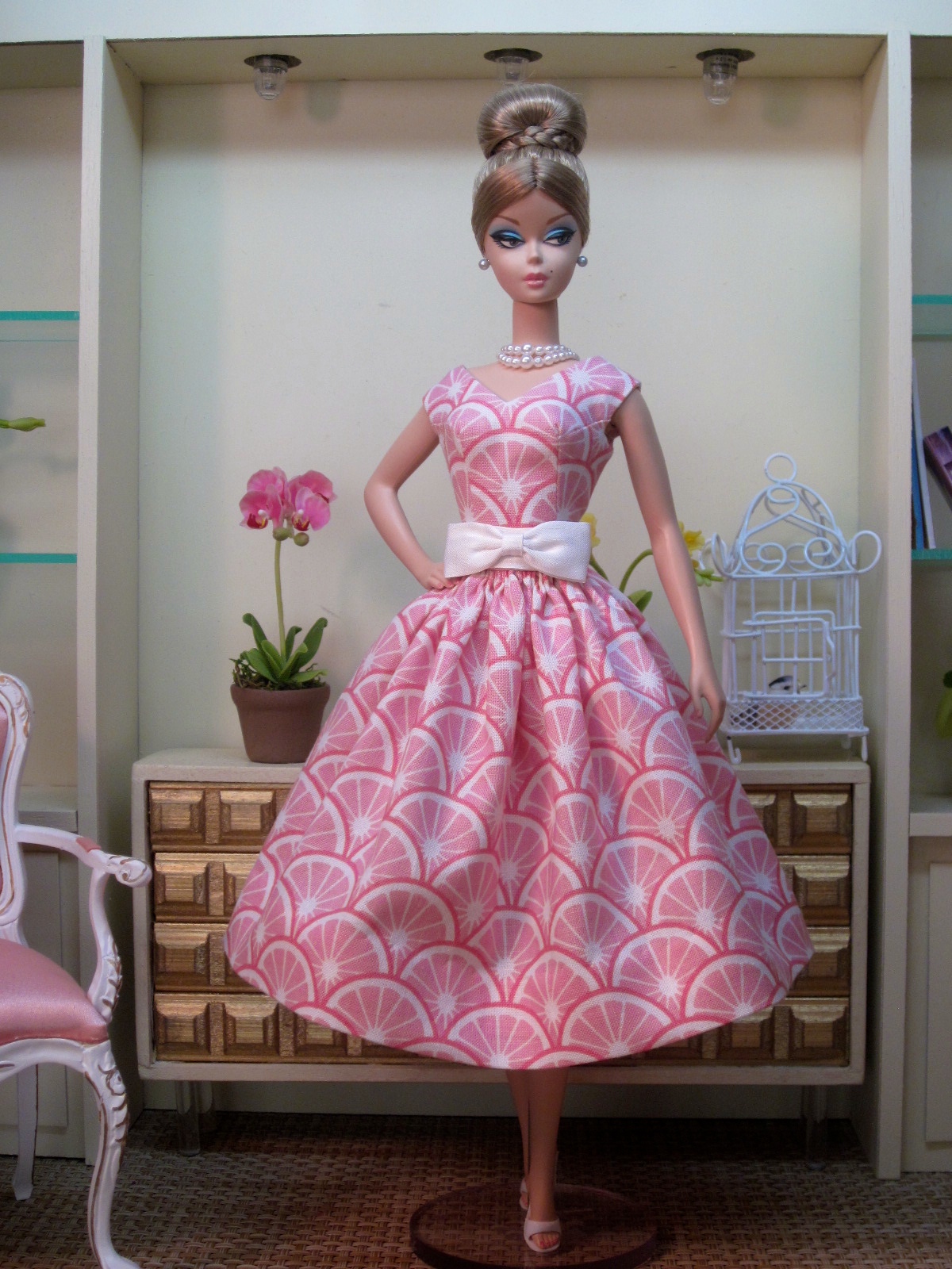 Day Dress in Pink Lemonade | bellissimacouturefashions